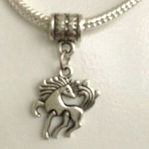 “HORSE” Silver Plated Dangling Charm Bead For European Style Charm Bracelets